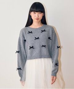 Mi-je / ミジェ ニット・セーター | リボンモチーフダイヤニット【韓国ファッション】