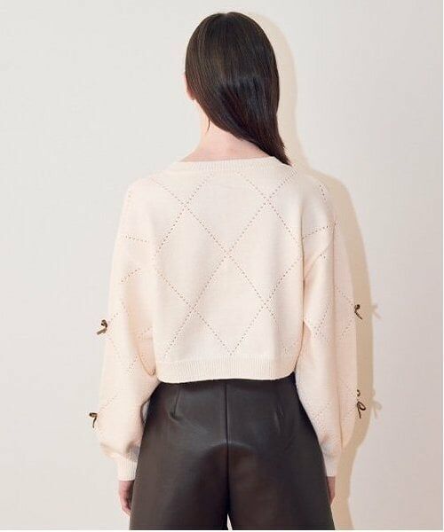 Mi-je / ミジェ ニット・セーター | リボンモチーフダイヤニット【韓国ファッション】 | 詳細2