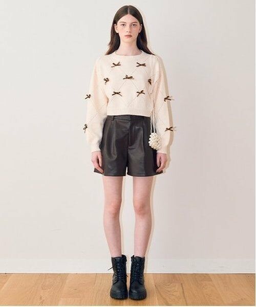 Mi-je / ミジェ ニット・セーター | リボンモチーフダイヤニット【韓国ファッション】 | 詳細4