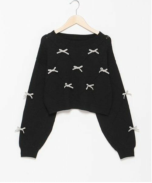 Mi-je / ミジェ ニット・セーター | リボンモチーフダイヤニット【韓国ファッション】 | 詳細6