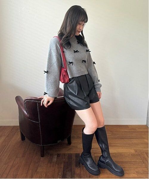 Mi-je / ミジェ ニット・セーター | リボンモチーフダイヤニット【韓国ファッション】 | 詳細9