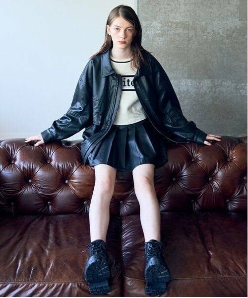 Mi-je / ミジェ ニット・セーター | ラインロゴジャガードニット【韓国ファッション】 | 詳細1