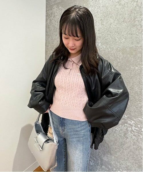 Mi-je / ミジェ ニット・セーター | コンパクトポロニット【韓国ファッション】 | 詳細10