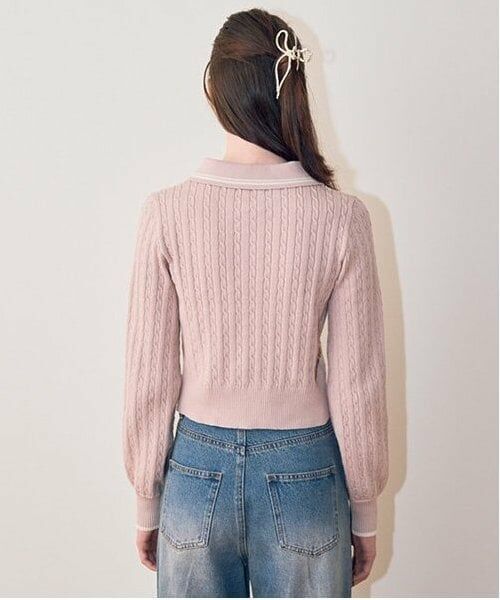 Mi-je / ミジェ ニット・セーター | コンパクトポロニット【韓国ファッション】 | 詳細2