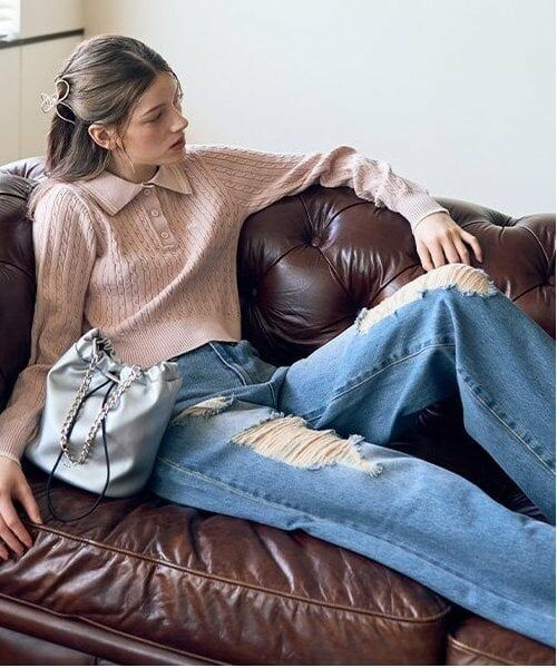 Mi-je / ミジェ ニット・セーター | コンパクトポロニット【韓国ファッション】 | 詳細4