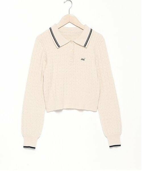 Mi-je / ミジェ ニット・セーター | コンパクトポロニット【韓国ファッション】 | 詳細5