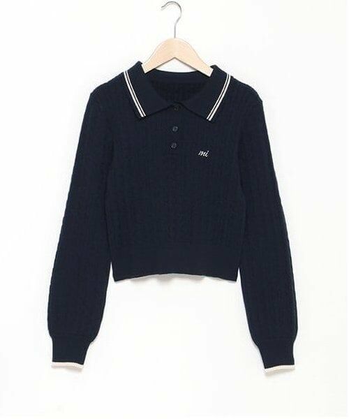 Mi-je / ミジェ ニット・セーター | コンパクトポロニット【韓国ファッション】 | 詳細7
