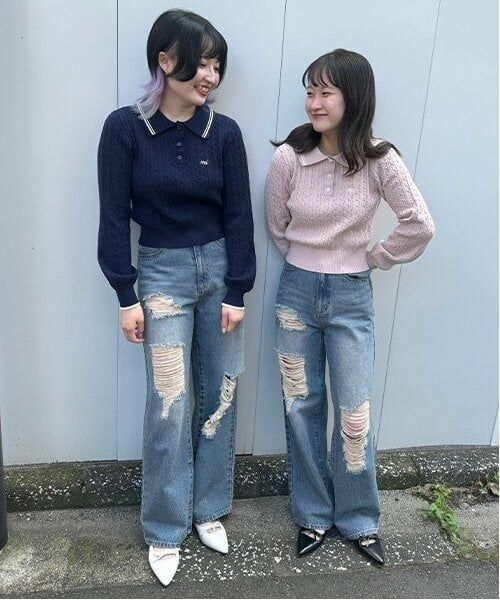 Mi-je / ミジェ ニット・セーター | コンパクトポロニット【韓国ファッション】 | 詳細9