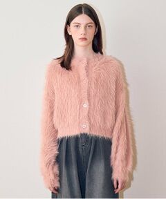 シャギーショートカーディガン【韓国ファッション】