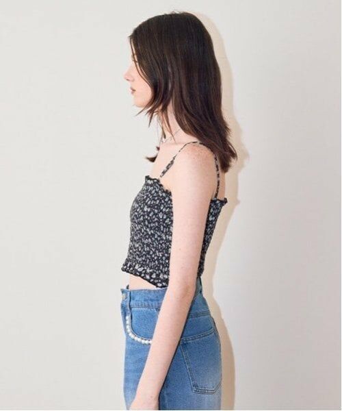 Mi-je / ミジェ Tシャツ | 花柄シャーリングブラトップ【韓国ファッション】 | 詳細1