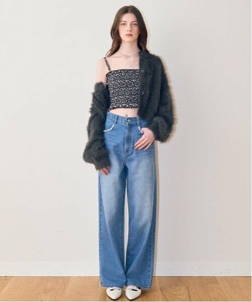 Mi-je / ミジェ Tシャツ | 花柄シャーリングブラトップ【韓国ファッション】 | 詳細5