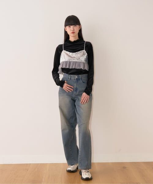 Mi-je / ミジェ Tシャツ | シアーベロアトップス【韓国ファッション】 | 詳細18