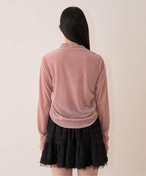 Mi-je / ミジェ Tシャツ | シアーベロアトップス【韓国ファッション】 | 詳細2