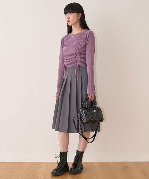 Mi-je / ミジェ Tシャツ | ピグメントシャーリングテレコ【韓国ファッション】 | 詳細10