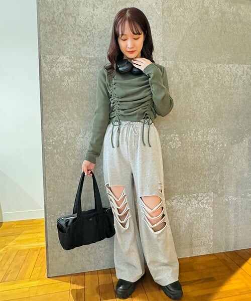 Mi-je / ミジェ Tシャツ | ピグメントシャーリングテレコ【韓国ファッション】 | 詳細17