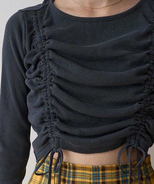 Mi-je / ミジェ Tシャツ | ピグメントシャーリングテレコ【韓国ファッション】 | 詳細3