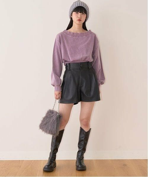 Mi-je / ミジェ Tシャツ | オフショルスウェットプルオーバー【韓国ファッション】 | 詳細1