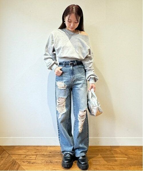 Mi-je / ミジェ Tシャツ | オフショルスウェットプルオーバー【韓国ファッション】 | 詳細14