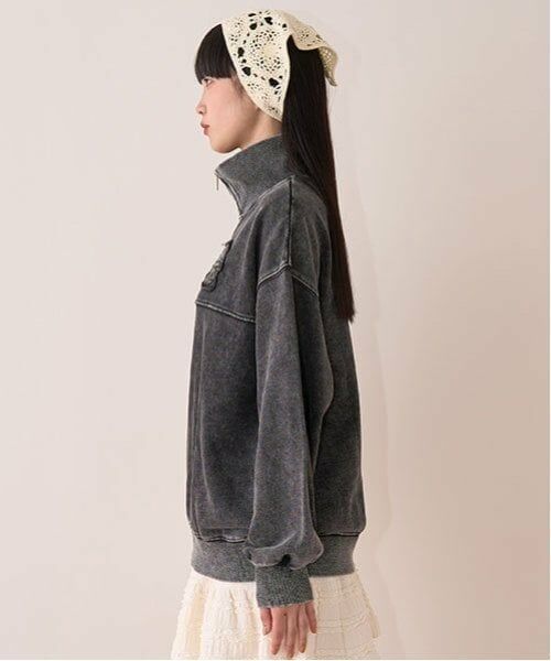 Mi-je / ミジェ Tシャツ | ハーフZIPプルオーバー【韓国ファッション】 | 詳細2