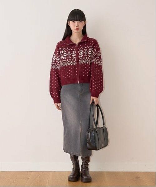 Mi-je / ミジェ ニット・セーター | ノルディックZIPニット【韓国ファッション】 | 詳細4