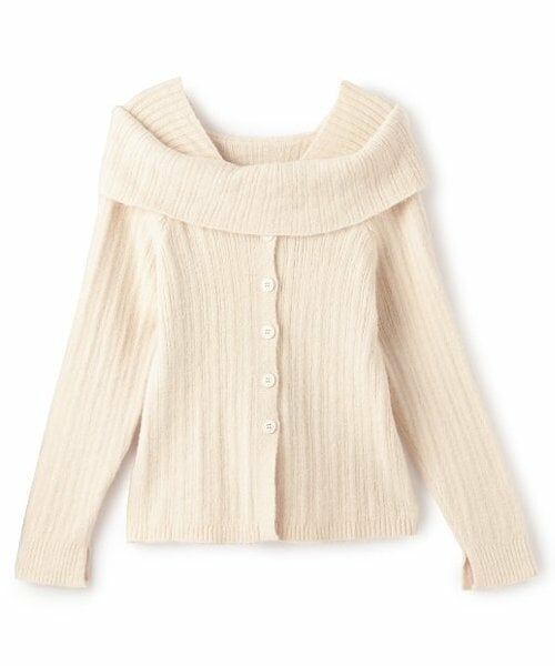 Mi-je / ミジェ ニット・セーター | オフショルレイヤードニット【韓国ファッション】（アイボリー）