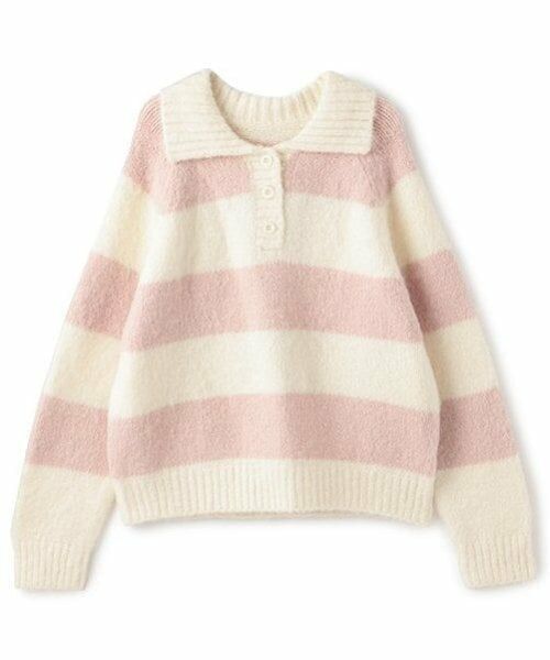 Mi-je / ミジェ ニット・セーター | 太ボーダー衿つきニット【韓国ファッション】 | 詳細1