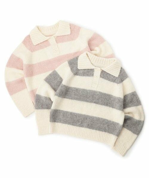 Mi-je / ミジェ ニット・セーター | 太ボーダー衿つきニット【韓国ファッション】 | 詳細6