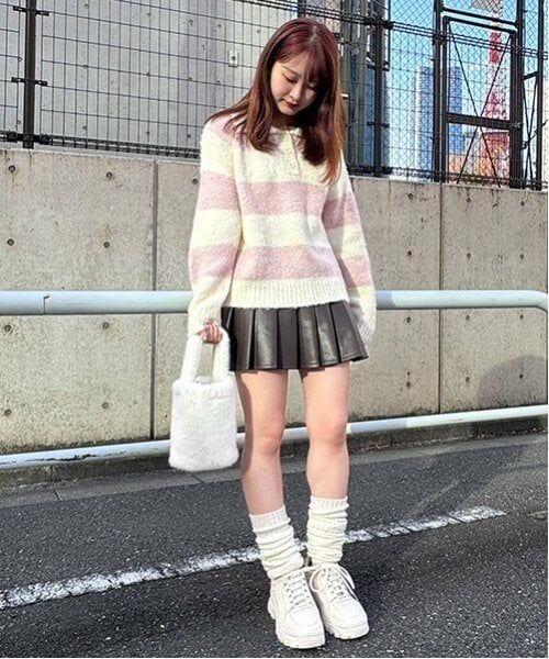 Mi-je / ミジェ ニット・セーター | 太ボーダー衿つきニット【韓国ファッション】 | 詳細7