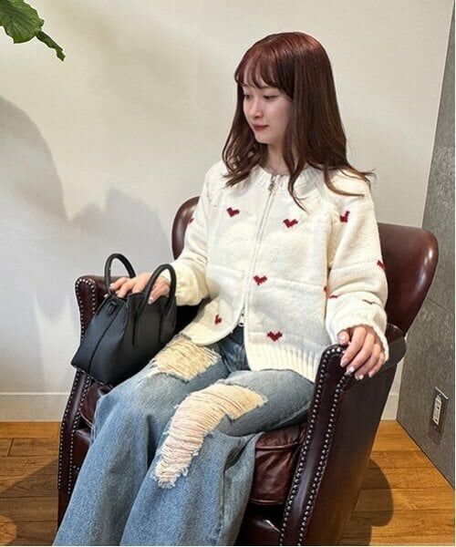 Mi-je / ミジェ ニット・セーター | ハートJQハーフZIP【韓国ファッション】 | 詳細8