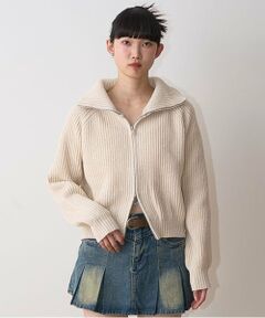 スタンドZIPニット【韓国ファッション】