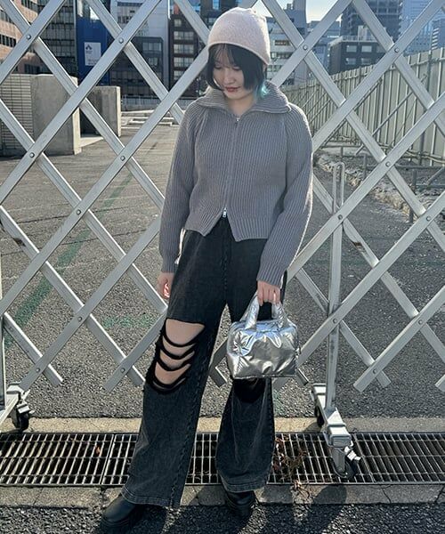 Mi-je / ミジェ ニット・セーター | スタンドZIPニット【韓国ファッション】 | 詳細15