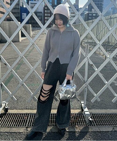 Mi-je / ミジェ ニット・セーター | スタンドZIPニット【韓国ファッション】 | 詳細16