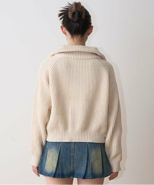 Mi-je / ミジェ ニット・セーター | スタンドZIPニット【韓国ファッション】 | 詳細3