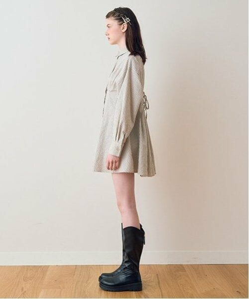 Mi-je / ミジェ ミニ丈・ひざ丈ワンピース | シャツワンピース【韓国ファッション】 | 詳細1