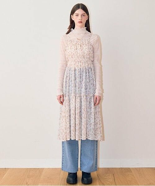 Mi-je / ミジェ ミニ丈・ひざ丈ワンピース | シアーワンピース【韓国ファッション】（マルチ）