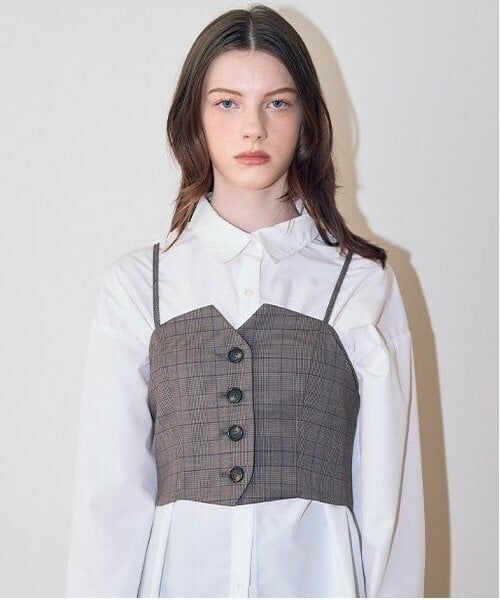 Mi-je / ミジェ ミニ・ひざ丈スカート | ビスチェセットアップ【韓国ファッション】 | 詳細5