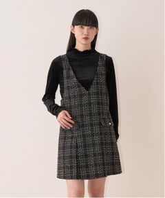 Mi-je / ミジェ ミニ丈・ひざ丈ワンピース | ツィードジャンパースカート【韓国ファッション】