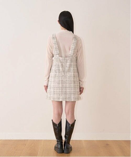 Mi-je / ミジェ ミニ丈・ひざ丈ワンピース | ツィードジャンパースカート【韓国ファッション】 | 詳細4