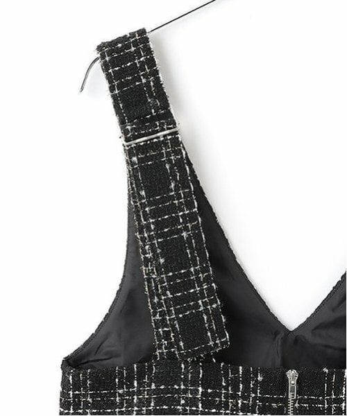 Mi-je / ミジェ ミニ丈・ひざ丈ワンピース | ツィードジャンパースカート【韓国ファッション】 | 詳細6