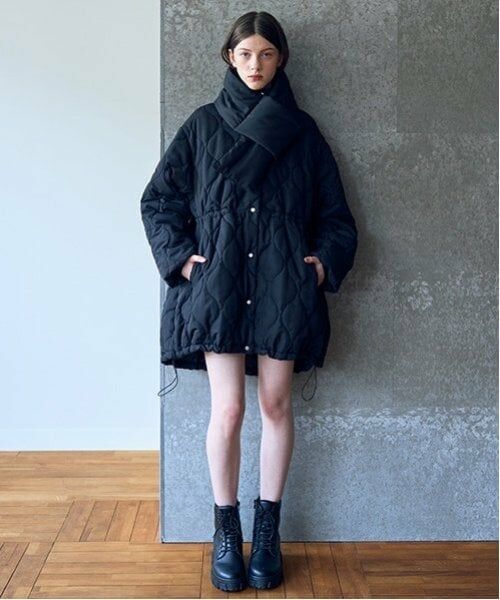 Mi-je / ミジェ ブルゾン | マフラーつきキルトブルゾン【韓国ファッション】 | 詳細11