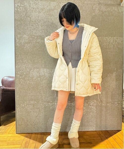 Mi-je / ミジェ ブルゾン | マフラーつきキルトブルゾン【韓国ファッション】 | 詳細15