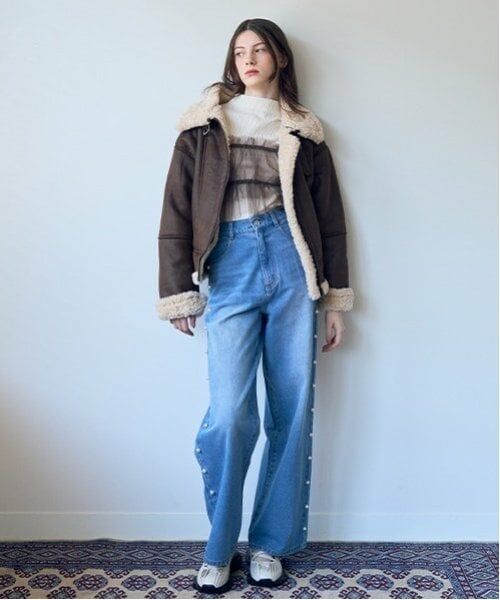 Mi-je / ミジェ ブルゾン | ムートン風ジャケット【韓国ファッション】 | 詳細10