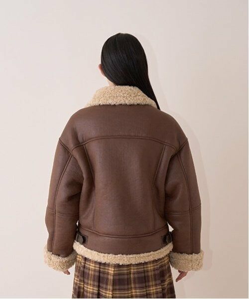 Mi-je / ミジェ ブルゾン | ムートン風ジャケット【韓国ファッション】 | 詳細3