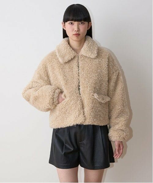 Mi-je / ミジェ その他アウター | プードルフェイクファーコート【韓国ファッション】（ベージュ）