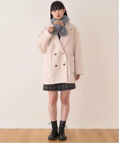 Mi-je / ミジェ その他アウター | フェイクウールジャケットコート【韓国ファッション】 | 詳細1