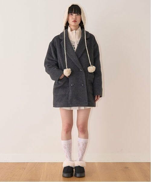Mi-je / ミジェ その他アウター | フェイクウールジャケットコート【韓国ファッション】 | 詳細12