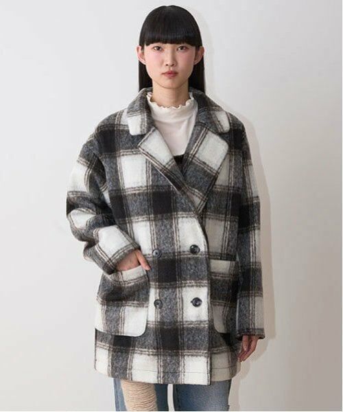 Mi-je / ミジェ その他アウター | フェイクウールジャケットコート【韓国ファッション】（マルチ）