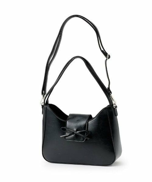 Mi-je / ミジェ ショルダーバッグ | リボン2WAYショルダー【韓国ファッション】（黒）