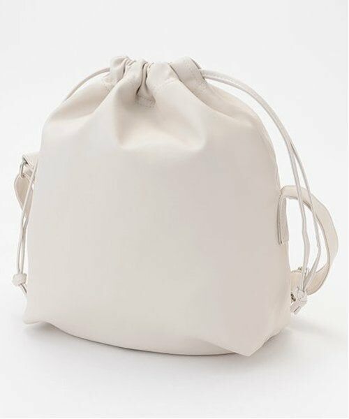 Mi-je / ミジェ ショルダーバッグ | 合皮巾着ショルダー【韓国ファッション】（アイボリー）