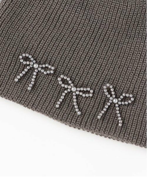 Mi-je / ミジェ ニットキャップ | ビーズリボンニット帽【韓国ファッション】 | 詳細5
